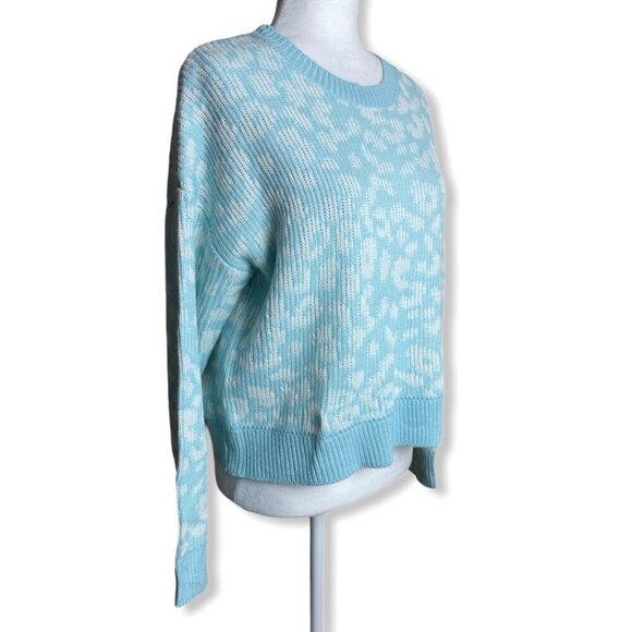 John + Jenn NEW Mystic Large Leopard-Print Knit Sweater Women's Size XS - Picture 5 of 9
